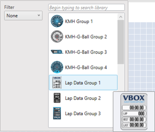 Screenshot of the Group menu.