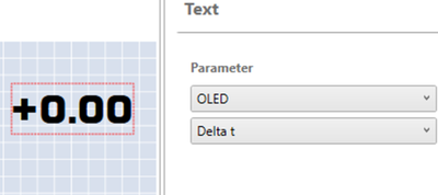 Cropped screenshot of adding a text element to a scene in VBOX Video HD2 Setup software for Windows.