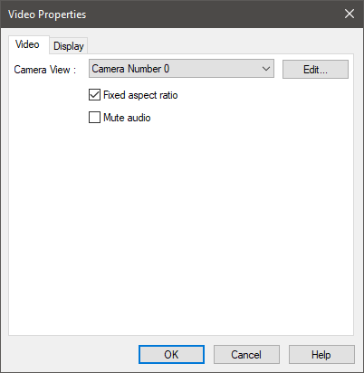 Screenshot of the Video Properties window in i2 software.