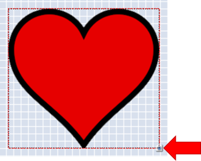Image depicting how to resize the Heart Rate Monitor.