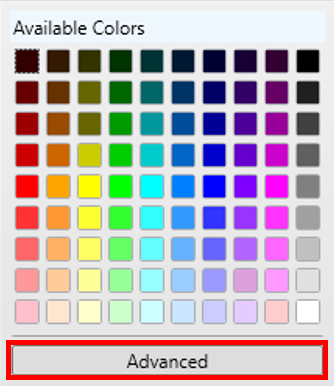 Screenshot of the colour selector.