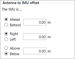 IMU - Antenna to IMU offset