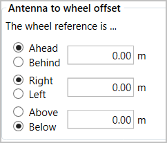 IMU - Wheel Speed input - antenna to wheel offset