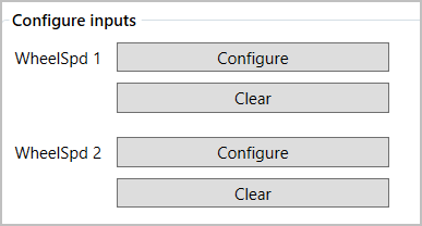 IMU - Wheel Speed input - configure inputs