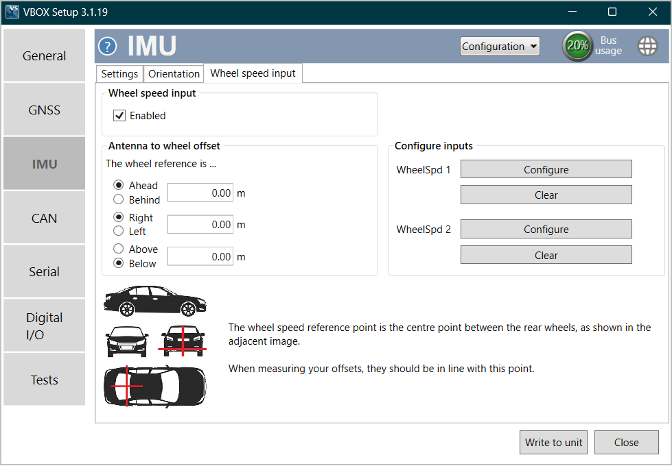 IMU - Wheel Speed input enabled