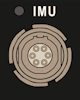 GIF of a flashing orange IMU LED.