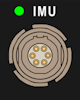 Drawing of a green IMU LED.