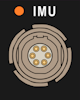 Drawing of an orange IMU LED.