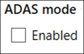 Cropped screenshot of the ADAS Mode tick box.