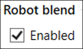 Cropped screenshot of the Robot Blend tick box.