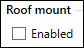 Cropped screenshot of the Roof Mount tick box.