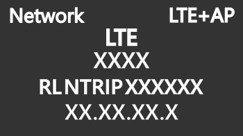 Image of the NTRIP Modem Network Information screen