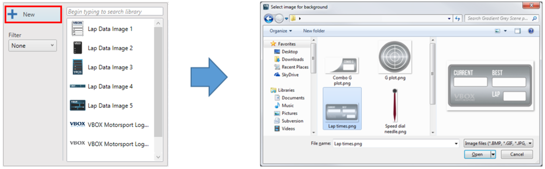 Images depicting the steps for loading a new image.