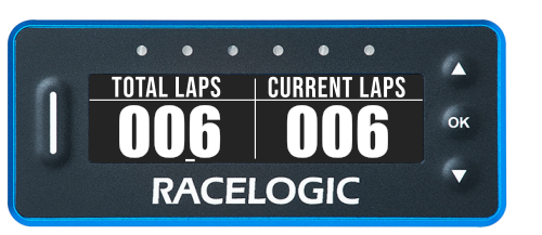 VBOX LapTimer showing the Lap Counter display.
