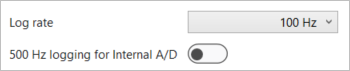 Cropped screenshot of the Log Rate settings.