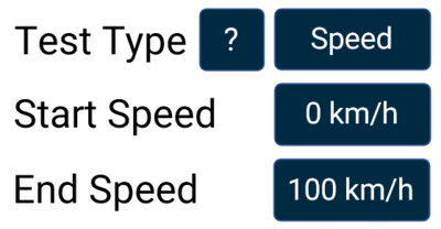 Speed Accel Test options in the Accel Settings on MFD Touch.