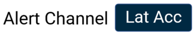Alert Channel option in the G-Ball element Alert settings in the VBOX Touch MFD App.