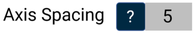 Axis Spacing option in the Range settings for the G-Ball element in the VBOX Touch MFD App.