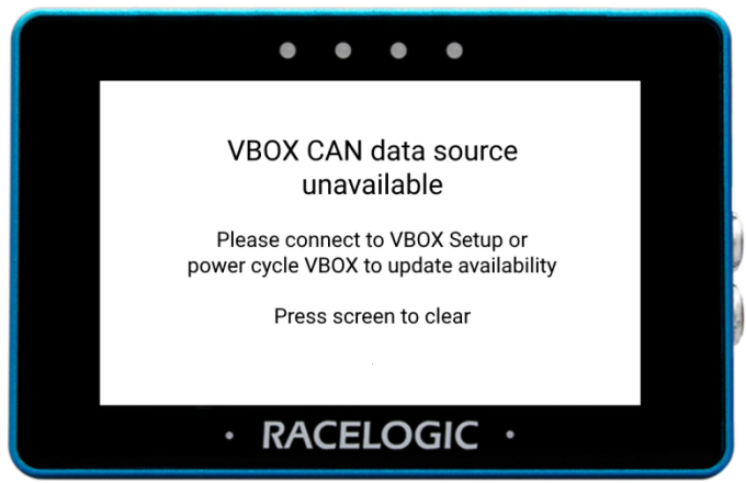 MFD Touch displaying the "CAN Data Source Unavailable" screen.