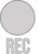 Grey Logging Status Icon on MFD App, a filled circle with REC label below.