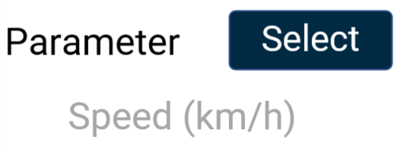 The Parameter option in the Numerical Settings for 1 Numerical Screen on VBOX Touch with MFD App. 
