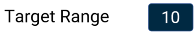Target Range option in the Target Graph Range Settings in the VBOX Touch MFD App.