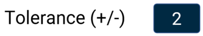 Tolerance option in the Target Graph Range Settings in the VBOX Touch MFD App.