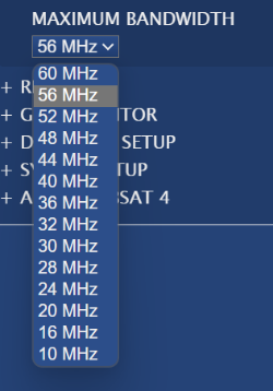 Max bandwidth.