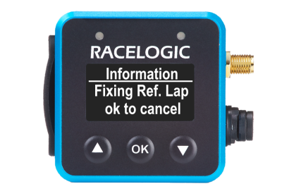 Mini LapTimer showing the Fixing Ref. Lap screen.