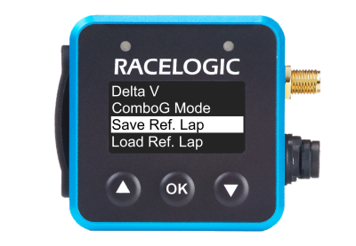 Mini LapTimer showing the Save Ref. Lap option in the Predictive Lap Timing settings.