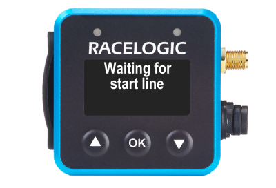 Mini LapTimer showing the Waiting for start line screen.