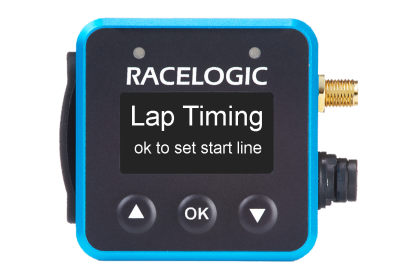 Mini LapTimer showing the Set start Line screen for the Lap Timing display.