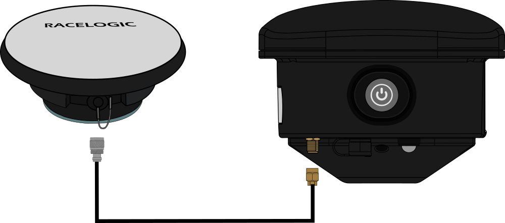 Hardware connection diagram of NTRIP Base Station and antenna.