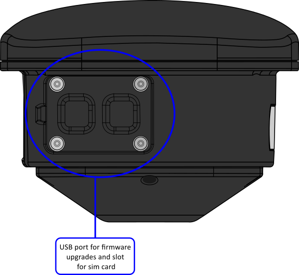 Drawing of the NTRIP Base Station - right side.