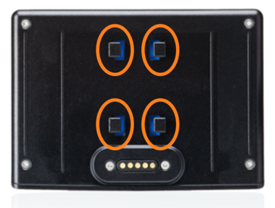 Performance Box Touch Battery with the Richter mounting prongs highlighted.