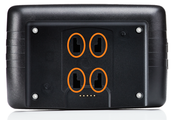 Back of Performance Box Touch with Richter mounting slots highlighted.
