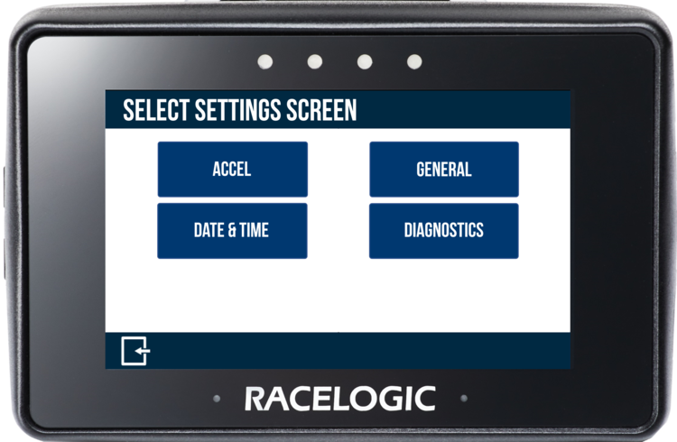 Performance Box Touch displaying the Select Settings Screen.