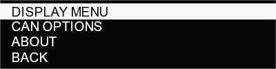 PLT OLED Display Menu