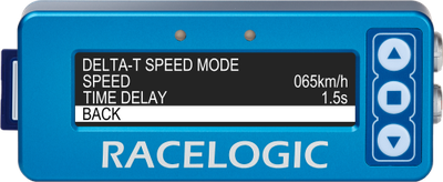 PLT Settings - Delta-T Speed Mode Sub-Menu - Back Highlighted