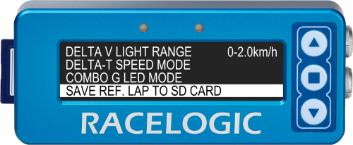 PLT Settings - Save Ref. Lap to SD Card Highlighted