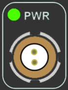 Image depicting a solid green PWR LED on VBOX 3i ADAS.