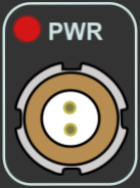 Image depicting a solid red PWR LED on VBOX 3i ADAS.