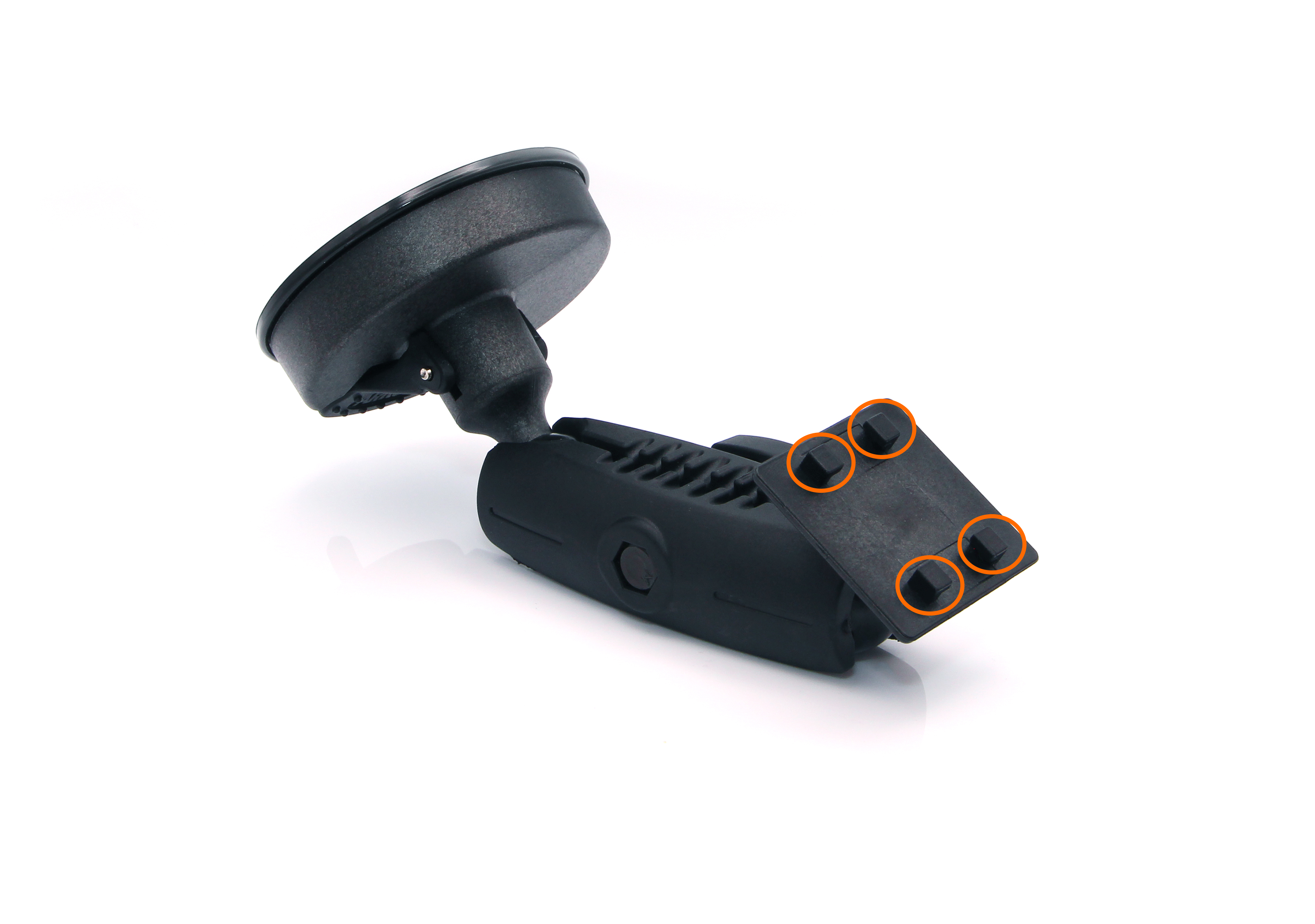 Suction Mount with the Richter mounting prongs highlighted.