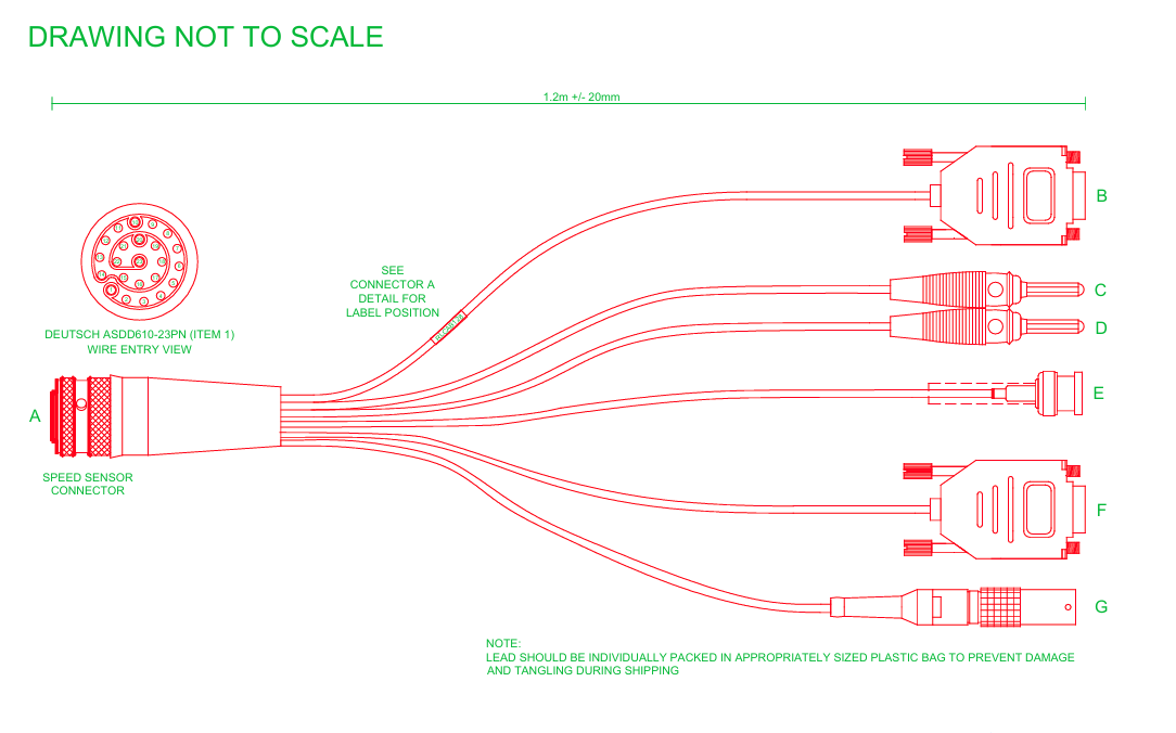 Cable drawing of RLCAB128
