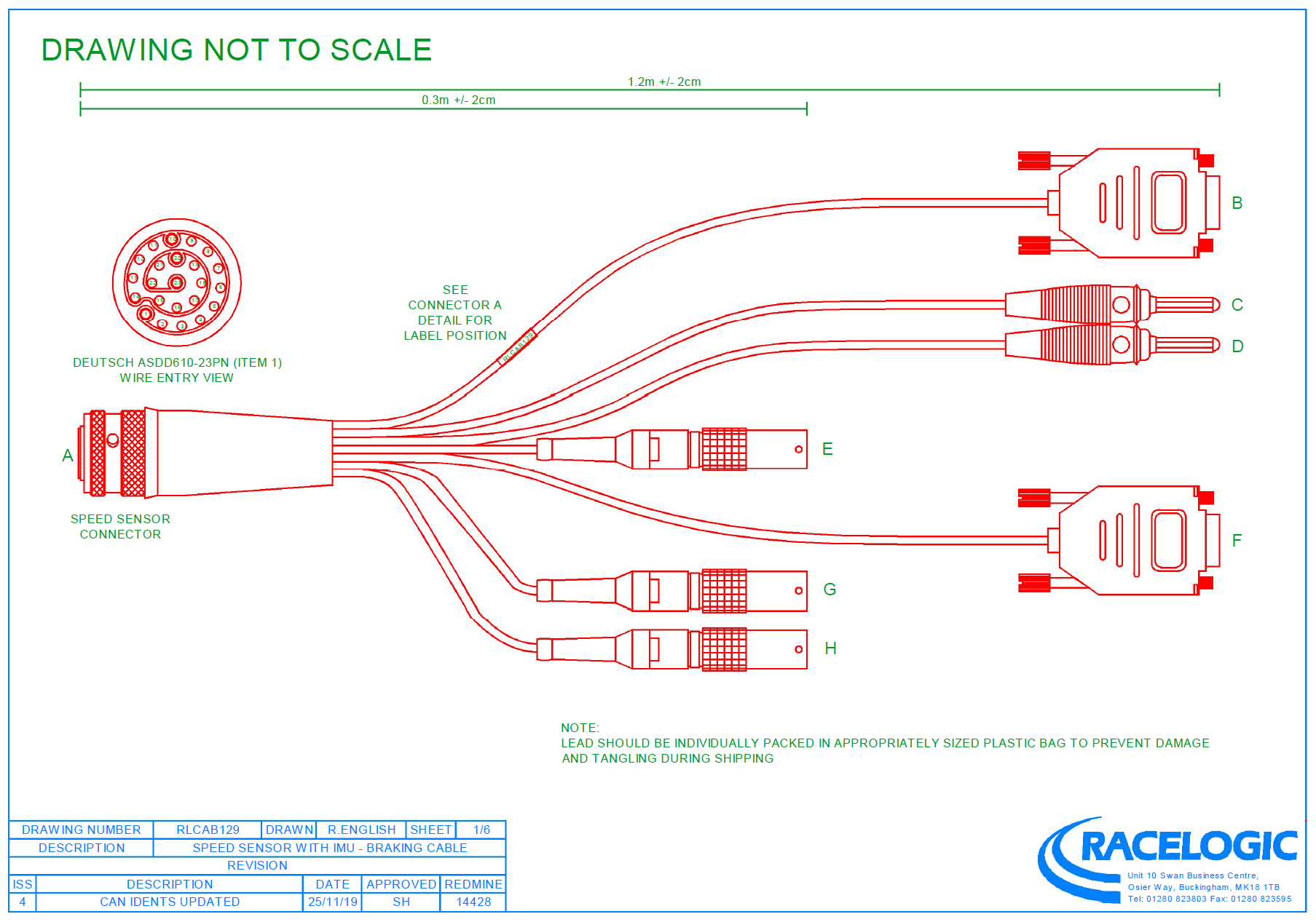 RLCAB129 Cable drawing - screenshot