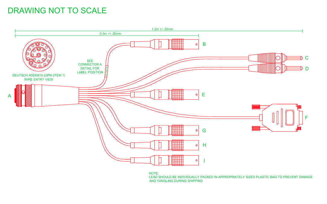 Cable drawing of RLCAB130.