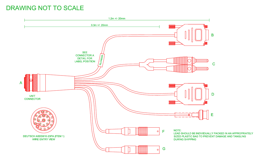 Cable drawing of a RLCAB226