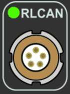 GIF depicting a flashing green RLCAN LED on VBOX 3i ADAS.