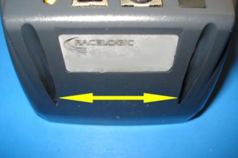 Screw location for fasteners that secure the front panel to the rear casing, location 2.