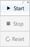 Start-Stop-Reset buttons on the Dashboard during Online tests in VBOX Test Suite.